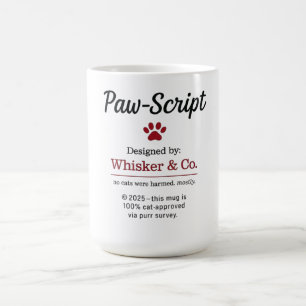 Lustige Katzen-Skript-Tasse Kaffeetasse