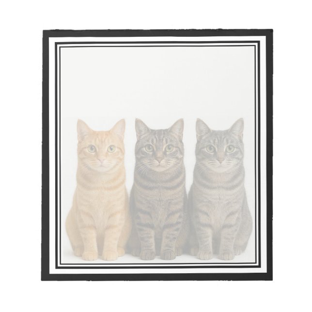 Lustige Katzen spähen Notizblock (Vorderseite)