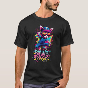 Lustige Katzen-Spray-Art Urban Art's Feline Flair T-Shirt