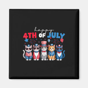 Lustige Katzen Stolz Glückliches 4. Juli-Shirt Für Magnet