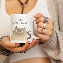 Lustige Katzen-Tasse Ich mache was ich will Siamka