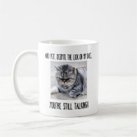 Lustige Katzen-Tasse, individuelles Geschenk für K