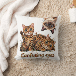 Lustige Katzen-Trio in Blüten-Kissen KittenKitty Kissen
