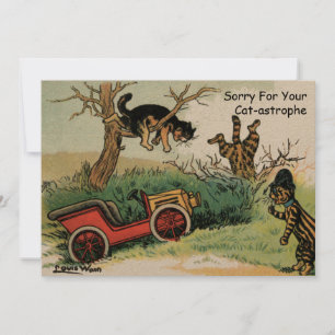 Lustige Katzen von Louis Wain Grußkarte Vorlage zu