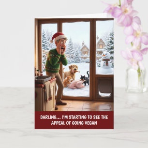Lustige Katzen-Weihnachtsthemen Karte