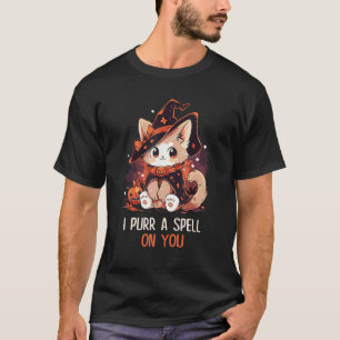 Lustige Katzen-Wortspiel-Hexenzauber-Grafik Männer T-Shirt