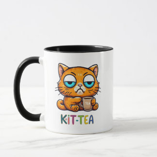 Lustige Katzen-Wortspiel-Tasse - Kitty Humor-Gesch Tasse