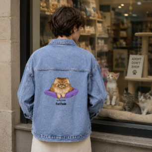 Lustige Katzenattitüde Jeansjacke