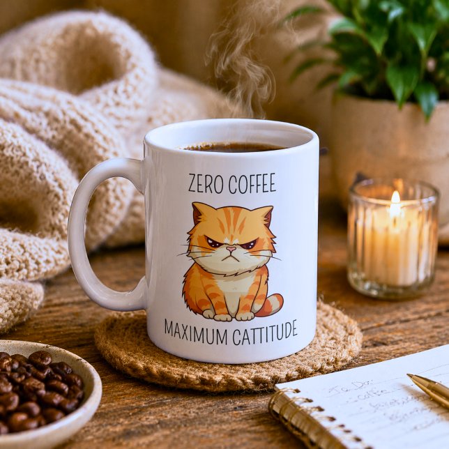 Lustige Katzenattitüde Kaffeetasse (Von Creator hochgeladen)