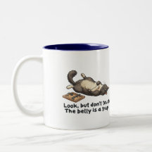 Lustige Katzenbauch-Falle Sarkastischer Kitzel-Mug