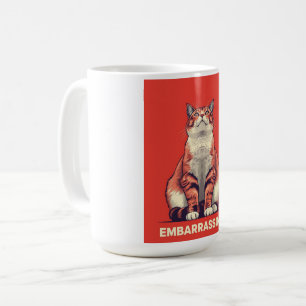 Lustige Katzenbewertungsplakatkunst im Retro-Stil Kaffeetasse