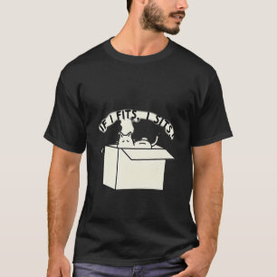 Lustige Katzenbox-Umrandung 'Wenn es passt, sitze  T-Shirt