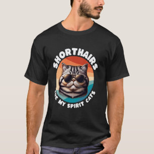 Lustige Katzengeist-Tier Exotische Kurzhaarkatze T-Shirt