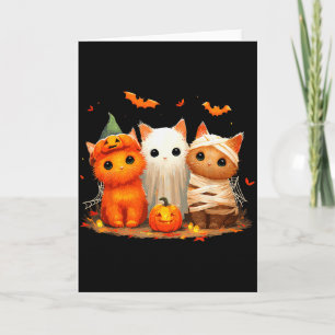Lustige Katzenhexe Y Halloween-Kürbis Katze Hallow Karte