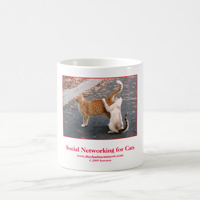 lustige Katzenkaffee-Tasse Tasse (Mittel)