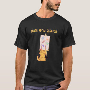 Lustige Katzenkratzer von Hand gemacht T-Shirt