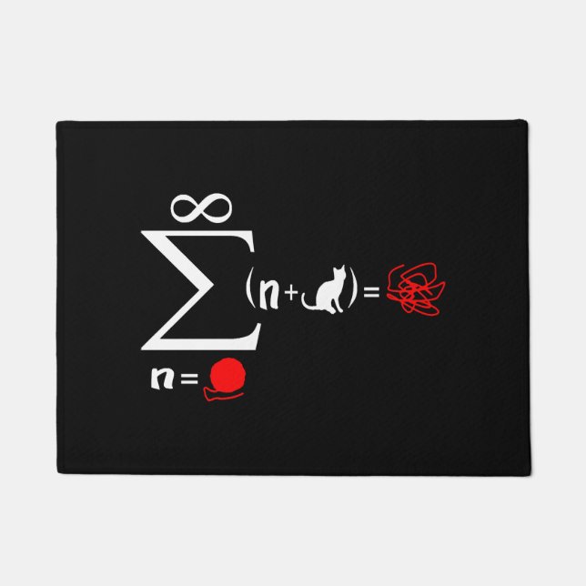 Lustige Katzenmathematik Fußmatte (Vorderseite)