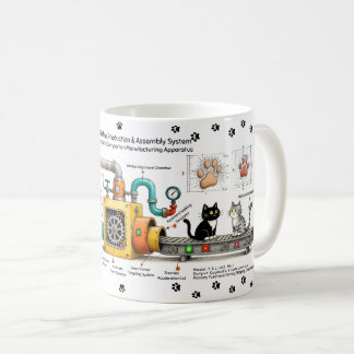 Lustige Katzenmontagemaschinen-Tasse Kaffeetasse