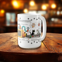 Lustige Katzenmontagemaschinen-Tasse