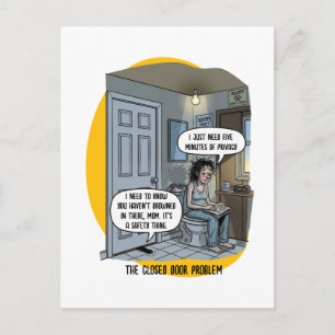 Lustige Katzenmutter-Badezimmer-Humor-Geschenk Postkarte