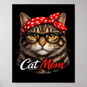 Lustige Katzenmutter Süße Katzenliebhaber Mutterta Poster