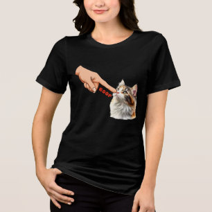Lustige Katzennase Boop Tri-Blend Shirt
