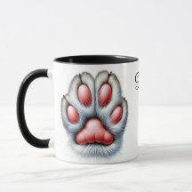 Lustige Katzenpfoten-Kaffeetasse