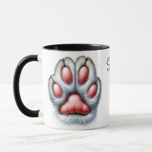 Lustige Katzenpfoten-Kaffeetasse Tasse