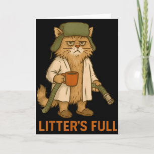 Lustige Katzenstreu ist voll Weihnachten Katze Xma Karte
