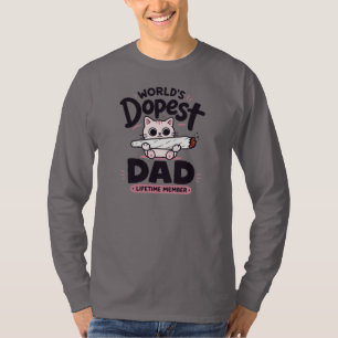 Lustige Katzenwelt: Coolster Papa Zigarre Typograf T-Shirt