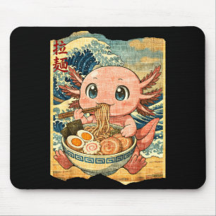Lustige Kawaii Axolotl Ramen Nudel Schale Japanisc Mousepad