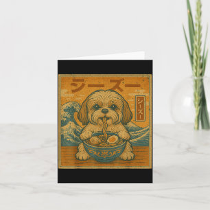 Lustige Kawaii Ramen Japanische Nudeln Shih Tzu Is Karte