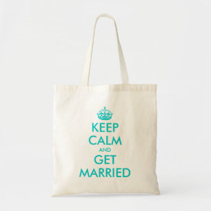 Lustige Keep Calm Hochzeitstasche für Brautjungfer Tragetasche