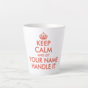 Lustige Keep Calm und lass es mich machen kleine L Milchtasse