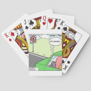 Lustige Keine-Tintenfisch-Zone Spielkarten