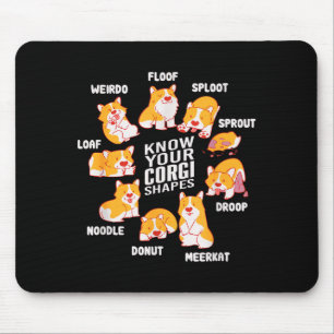 Lustige Kennen Sie Ihre Corgi-Formen Niedliche Wal Mousepad