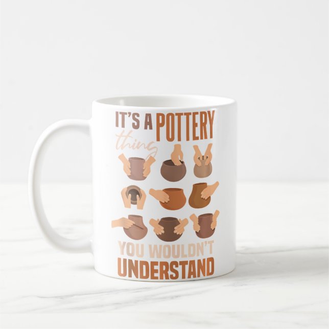 Lustige Keramik Kaffeetasse (Links)