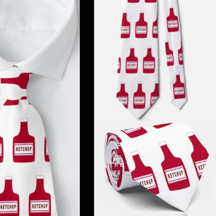 Lustige Ketchup-Katsup-Gag-Geschenk-Halsband Krawa Krawatte