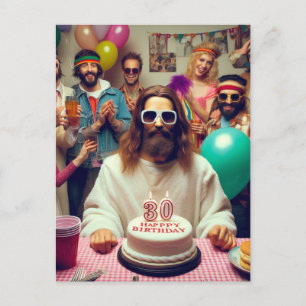 Lustige KI-Kunst Frohe Weihnachten Jesus Postkarte