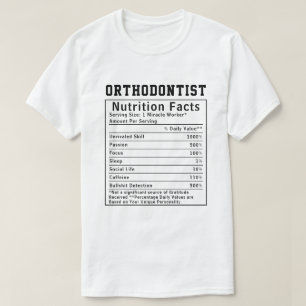 Lustige Kieferorthopäde Ernährungsfakten Zahnklini T-Shirt