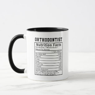 Lustige Kieferorthopäde Ernährungsfakten Zahnklini Tasse