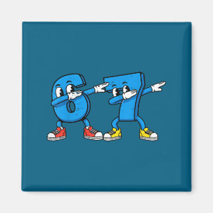 Lustige Kinder 6 7 Meme Dab Zahlen Magnet
