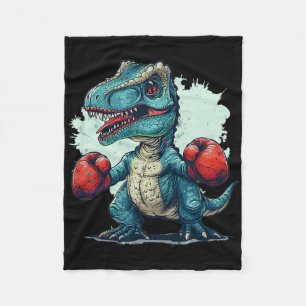 Lustige Kinder boxen Dinosaurier mit Boxhandschuhe Fleecedecke