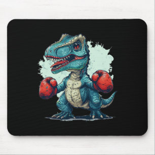 Lustige Kinder boxen Dinosaurier mit Boxhandschuhe Mousepad