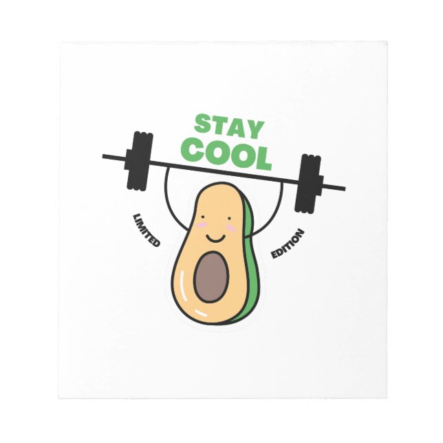 lustige Kinder, die cool für die Schule bleibe wer Notizblock (Vorderseite)