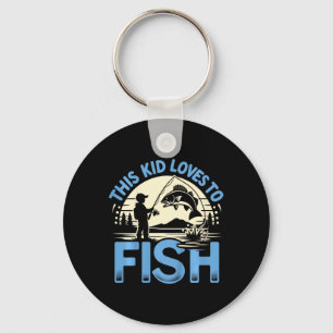 Lustige Kinder Dieses Kind Fängt Sehr Gerne Fische Schlüsselanhänger