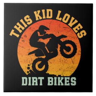 Lustige Kinder Dirt Bike Fliese
