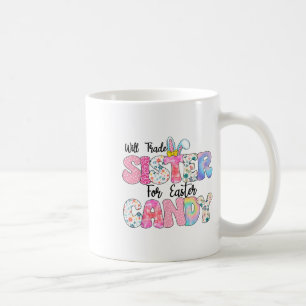 Lustige Kinder Eier werden Schwester gegen Ostern Kaffeetasse
