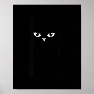 Lustige Kinder Halloween schwarze Katze Illustrati Poster