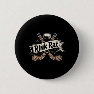 Lustige Kinder Jugend Eishockey Kleine Schwester B Button